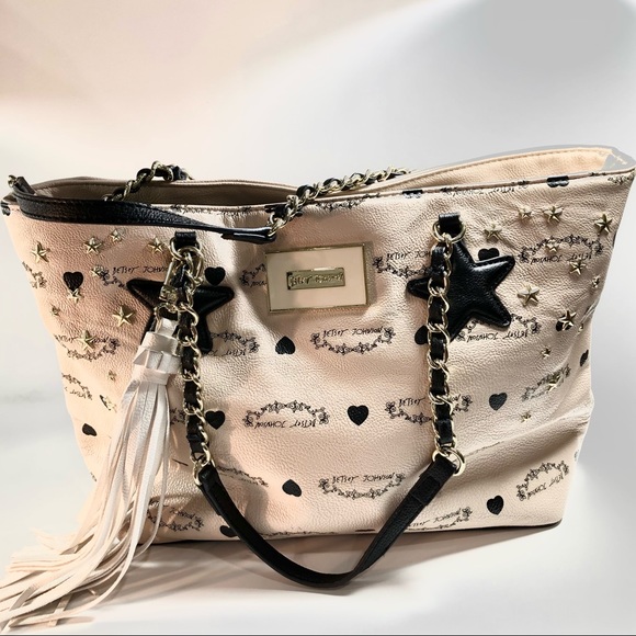 ❤️ BETSEY JOHNSON Star Studded Signature Hobo Bag Trendy Purse Day or Night - Picture 1 of 9